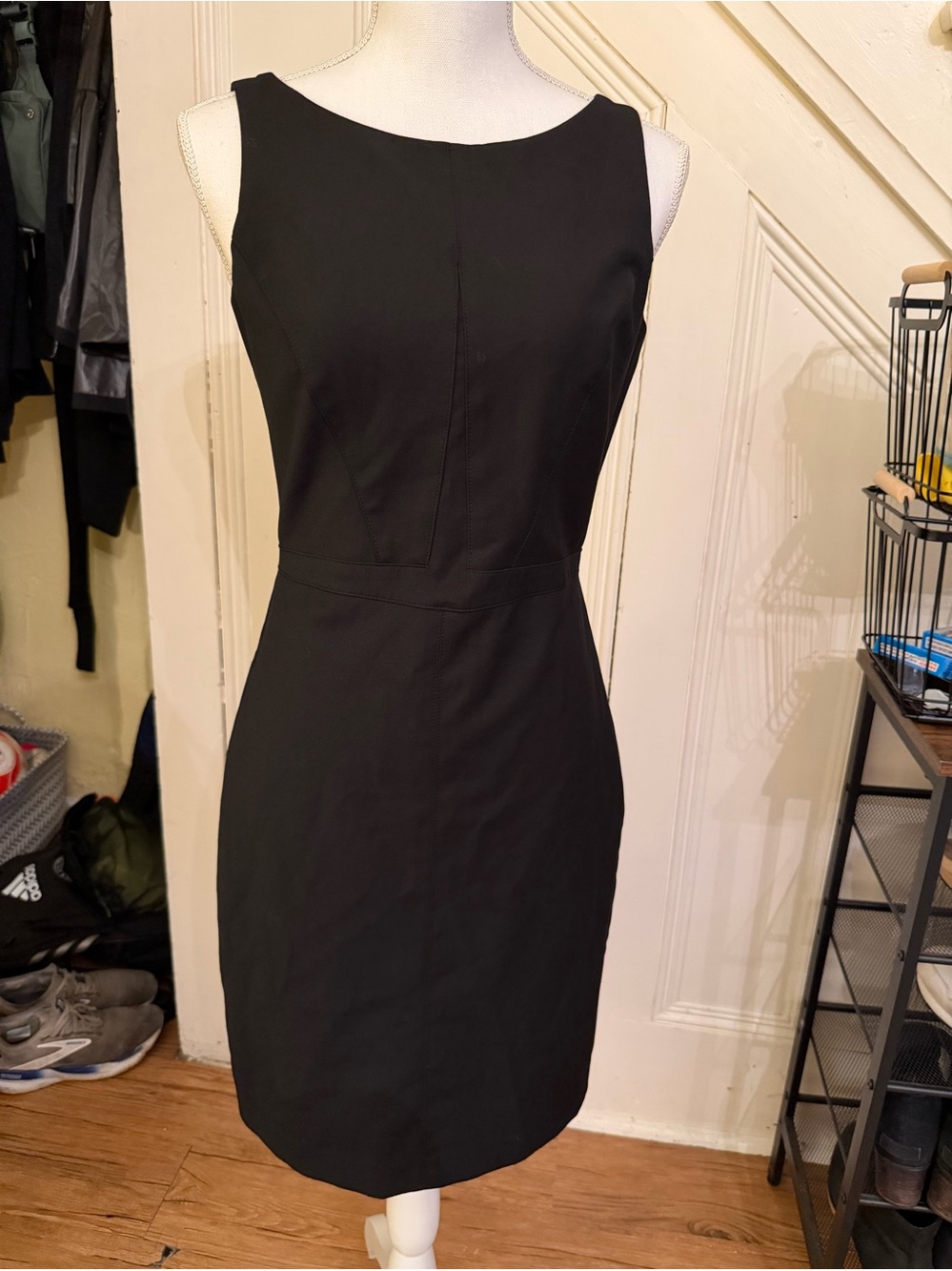 White House Black Market Black Sleeveless Sheath Dress